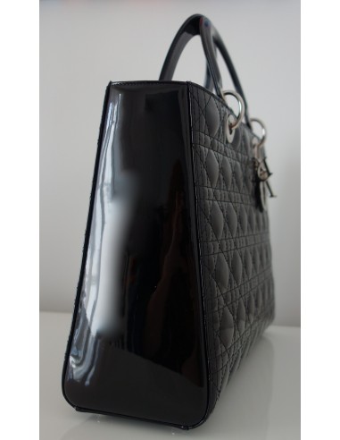 SAC LADY DIOR VERNI NOIR GRAND MODELE SAC LADY DIOR VERNI NOIR GRAND MODELE