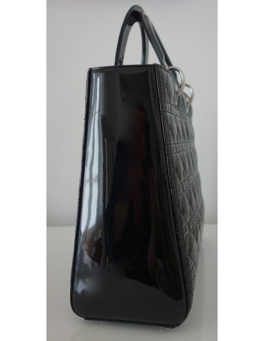 SAC LADY DIOR VERNI NOIR GRAND MODELE SAC LADY DIOR VERNI NOIR GRAND MODELE