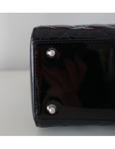 SAC LADY DIOR VERNI NOIR GRAND MODELE SAC LADY DIOR VERNI NOIR GRAND MODELE