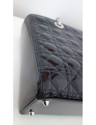 SAC LADY DIOR VERNI NOIR GRAND MODELE SAC LADY DIOR VERNI NOIR GRAND MODELE