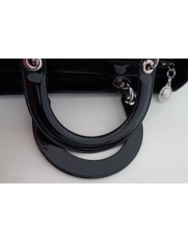 SAC LADY DIOR VERNI NOIR GRAND MODELE SAC LADY DIOR VERNI NOIR GRAND MODELE