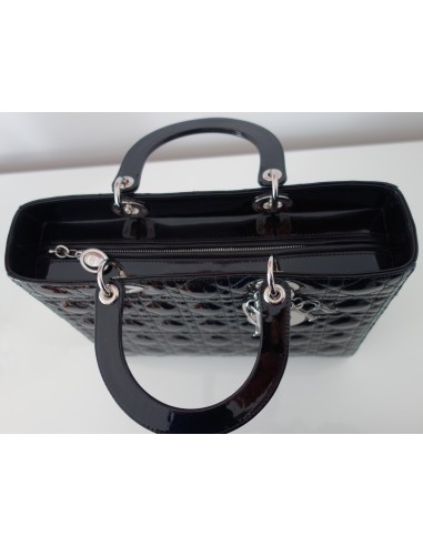 SAC LADY DIOR VERNI NOIR GRAND MODELE SAC LADY DIOR VERNI NOIR GRAND MODELE