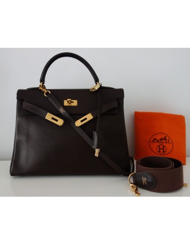 SAC HERMES KELLY COURCHEVEL MARRON