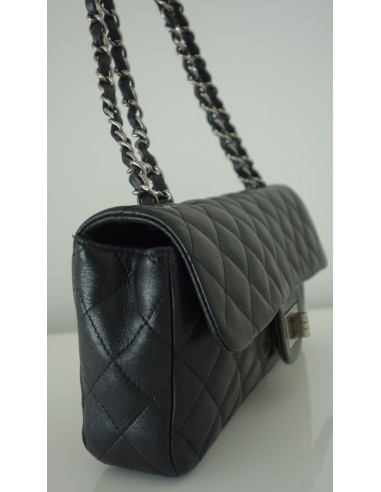 SAC CHANEL 2.55 CUIR NOIR BAGUETTE SAC CHANEL 2.55 CUIR NOIR BAGUETTE