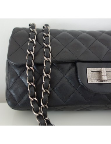 SAC CHANEL 2.55 CUIR NOIR BAGUETTE SAC CHANEL 2.55 CUIR NOIR BAGUETTE