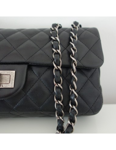 SAC CHANEL 2.55 CUIR NOIR BAGUETTE SAC CHANEL 2.55 CUIR NOIR BAGUETTE