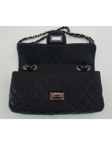 SAC CHANEL 2.55 CUIR NOIR BAGUETTE SAC CHANEL 2.55 CUIR NOIR BAGUETTE