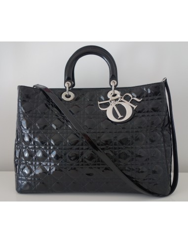 SAC LADY DIOR CUIR NOIR XXL