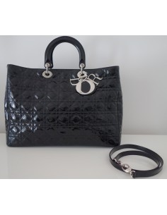 SAC LADY DIOR CUIR NOIR XXL 2