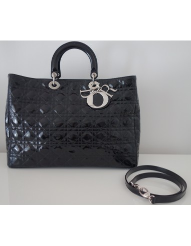 SAC LADY DIOR CUIR NOIR XXL SAC LADY DIOR CUIR NOIR XXL