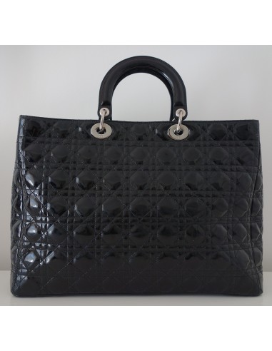 SAC LADY DIOR CUIR NOIR XXL SAC LADY DIOR CUIR NOIR XXL