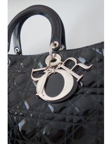 SAC LADY DIOR CUIR NOIR XXL SAC LADY DIOR CUIR NOIR XXL