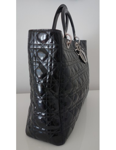 SAC LADY DIOR CUIR NOIR XXL SAC LADY DIOR CUIR NOIR XXL