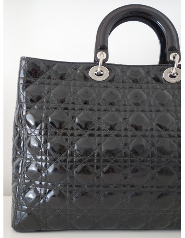 SAC LADY DIOR CUIR NOIR XXL SAC LADY DIOR CUIR NOIR XXL