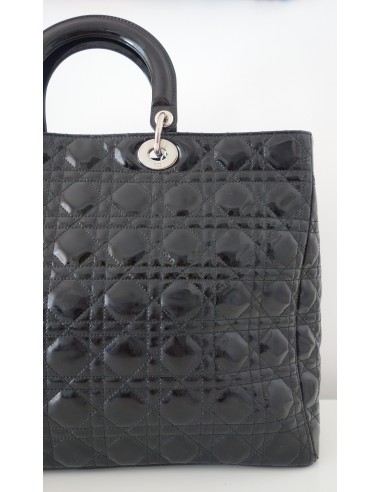SAC LADY DIOR CUIR NOIR XXL SAC LADY DIOR CUIR NOIR XXL