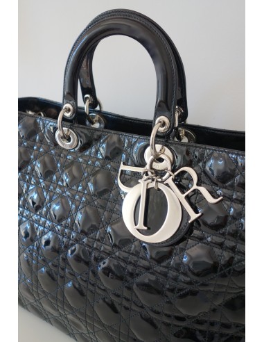 SAC LADY DIOR CUIR NOIR XXL SAC LADY DIOR CUIR NOIR XXL