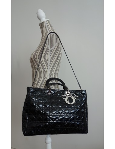 SAC LADY DIOR CUIR NOIR XXL SAC LADY DIOR CUIR NOIR XXL