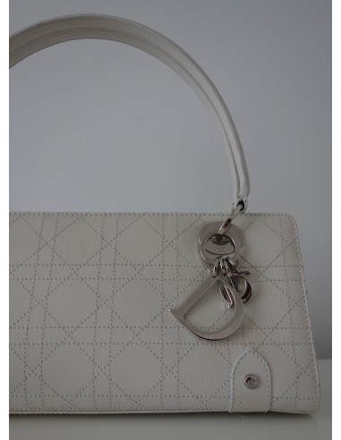 SAC LADY DIOR CUIR BLANC  SAC LADY DIOR CUIR BLANC