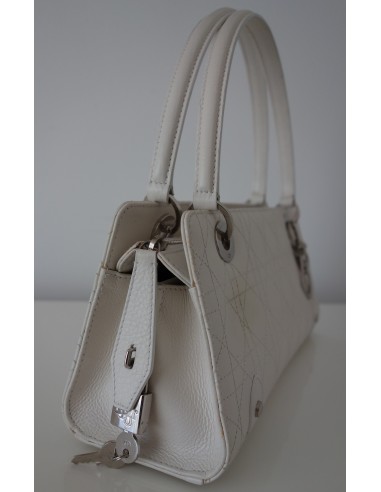 SAC LADY DIOR CUIR BLANC  SAC LADY DIOR CUIR BLANC