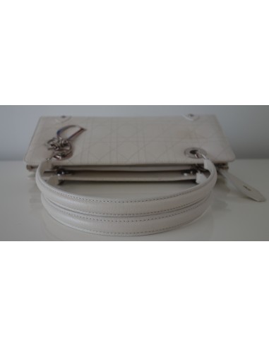 SAC LADY DIOR CUIR BLANC  SAC LADY DIOR CUIR BLANC
