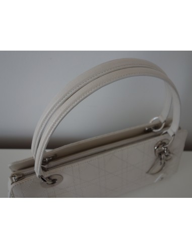 SAC LADY DIOR CUIR BLANC  SAC LADY DIOR CUIR BLANC