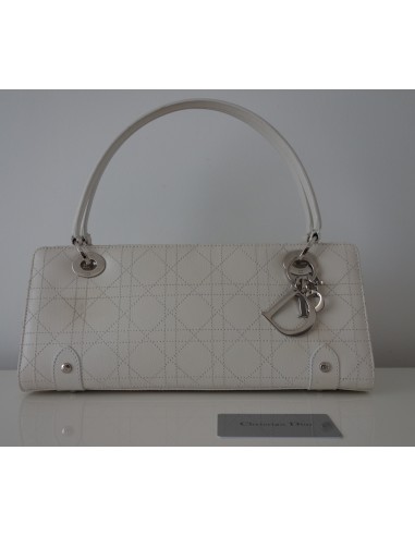 SAC LADY DIOR CUIR BLANC  SAC LADY DIOR CUIR BLANC