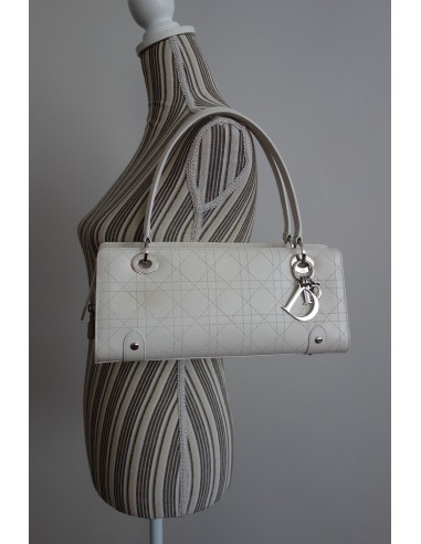 SAC LADY DIOR CUIR BLANC  SAC LADY DIOR CUIR BLANC