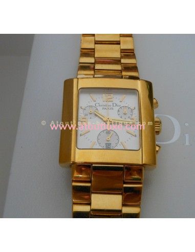 MONTRE DIOR RIVA PLAQUE OR CHRONO