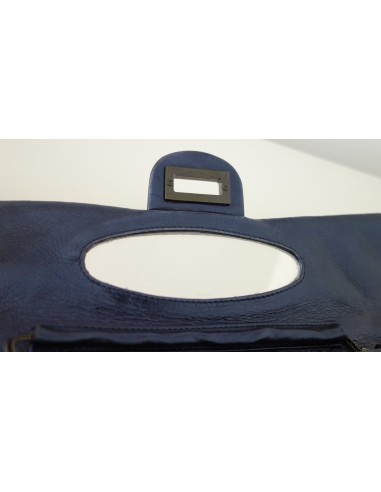 SAC CHANEL 2.55 BAGUETTE BLEU METALLIQUE SAC CHANEL 2.55 BAGUETTE BLEU METALLIQUE