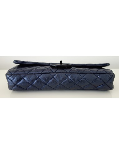 SAC CHANEL 2.55 BAGUETTE BLEU METALLIQUE SAC CHANEL 2.55 BAGUETTE BLEU METALLIQUE