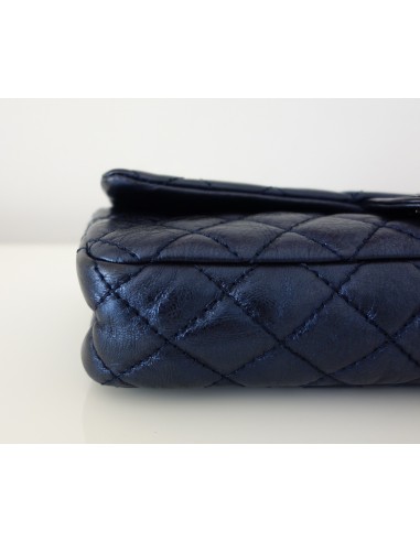 SAC CHANEL 2.55 BAGUETTE BLEU METALLIQUE SAC CHANEL 2.55 BAGUETTE BLEU METALLIQUE