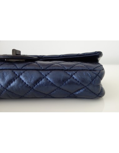 SAC CHANEL 2.55 BAGUETTE BLEU METALLIQUE SAC CHANEL 2.55 BAGUETTE BLEU METALLIQUE