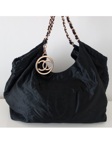 SAC CHANEL CABAS XXL SATIN NOIR 