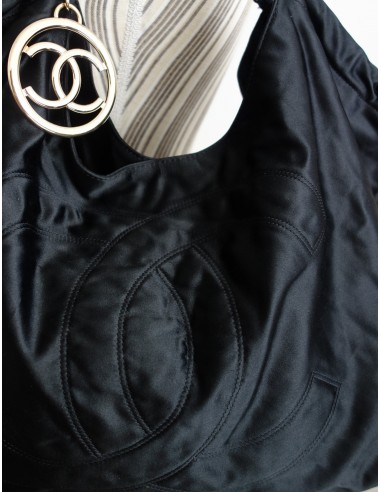 SAC CHANEL CABAS XXL SATIN NOIR SAC CHANEL CABAS XXL SATIN NOIR