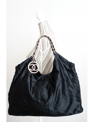 SAC CHANEL CABAS XXL SATIN NOIR SAC CHANEL CABAS XXL SATIN NOIR