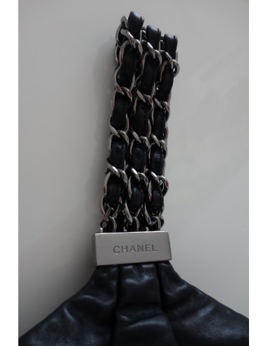SAC CHANEL BOURSE CUIR NOIR  SAC CHANEL BOURSE CUIR NOIR