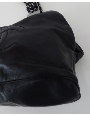 SAC CHANEL BOURSE CUIR NOIR  SAC CHANEL BOURSE CUIR NOIR