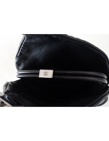 SAC CHANEL BOURSE CUIR NOIR  SAC CHANEL BOURSE CUIR NOIR