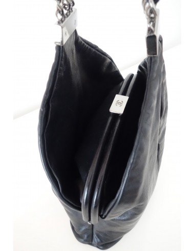 SAC CHANEL BOURSE CUIR NOIR  SAC CHANEL BOURSE CUIR NOIR