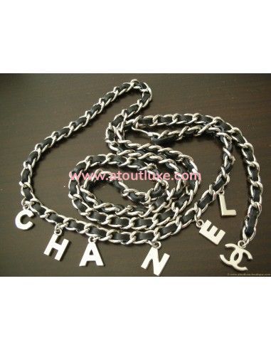 CEINTURE CHANEL CUIR ET ACIER