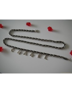 CEINTURE CHANEL CUIR ET ACIER 2