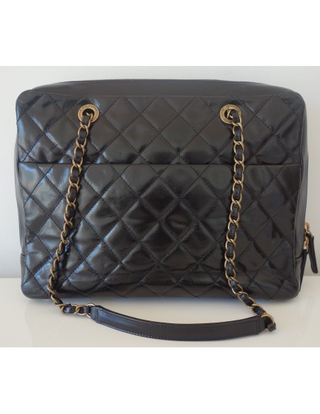 SAC CHANEL CAMERA NOIR CUIR ET PYTHON