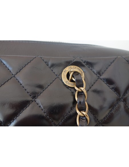 SAC CHANEL CAMERA NOIR CUIR ET PYTHON