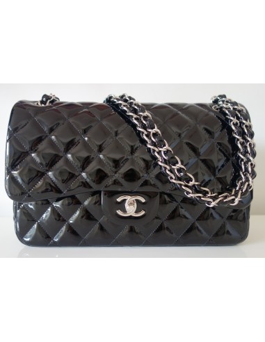 SAC CHANEL CLASSIQUE GM NOIR VERNI