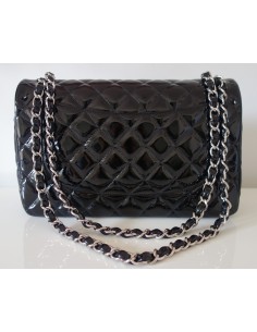 SAC CHANEL CLASSIQUE GM NOIR VERNI 2