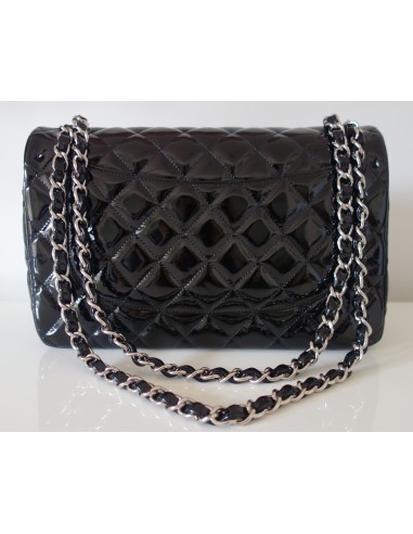 SAC CHANEL CLASSIQUE GM NOIR VERNI SAC CHANEL CLASSIQUE GM NOIR VERNI