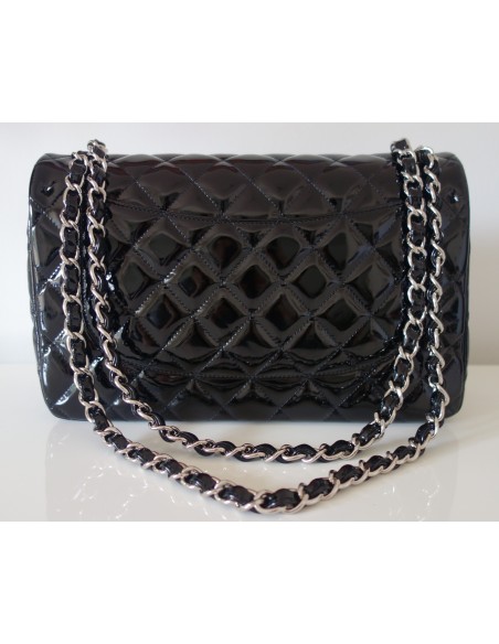 SAC CHANEL CLASSIQUE GM NOIR VERNI