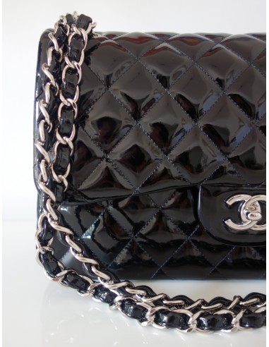 SAC CHANEL CLASSIQUE GM NOIR VERNI SAC CHANEL CLASSIQUE GM NOIR VERNI