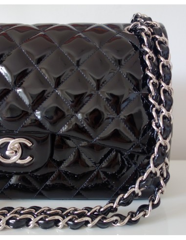 SAC CHANEL CLASSIQUE GM NOIR VERNI SAC CHANEL CLASSIQUE GM NOIR VERNI