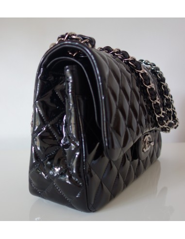 SAC CHANEL CLASSIQUE GM NOIR VERNI SAC CHANEL CLASSIQUE GM NOIR VERNI